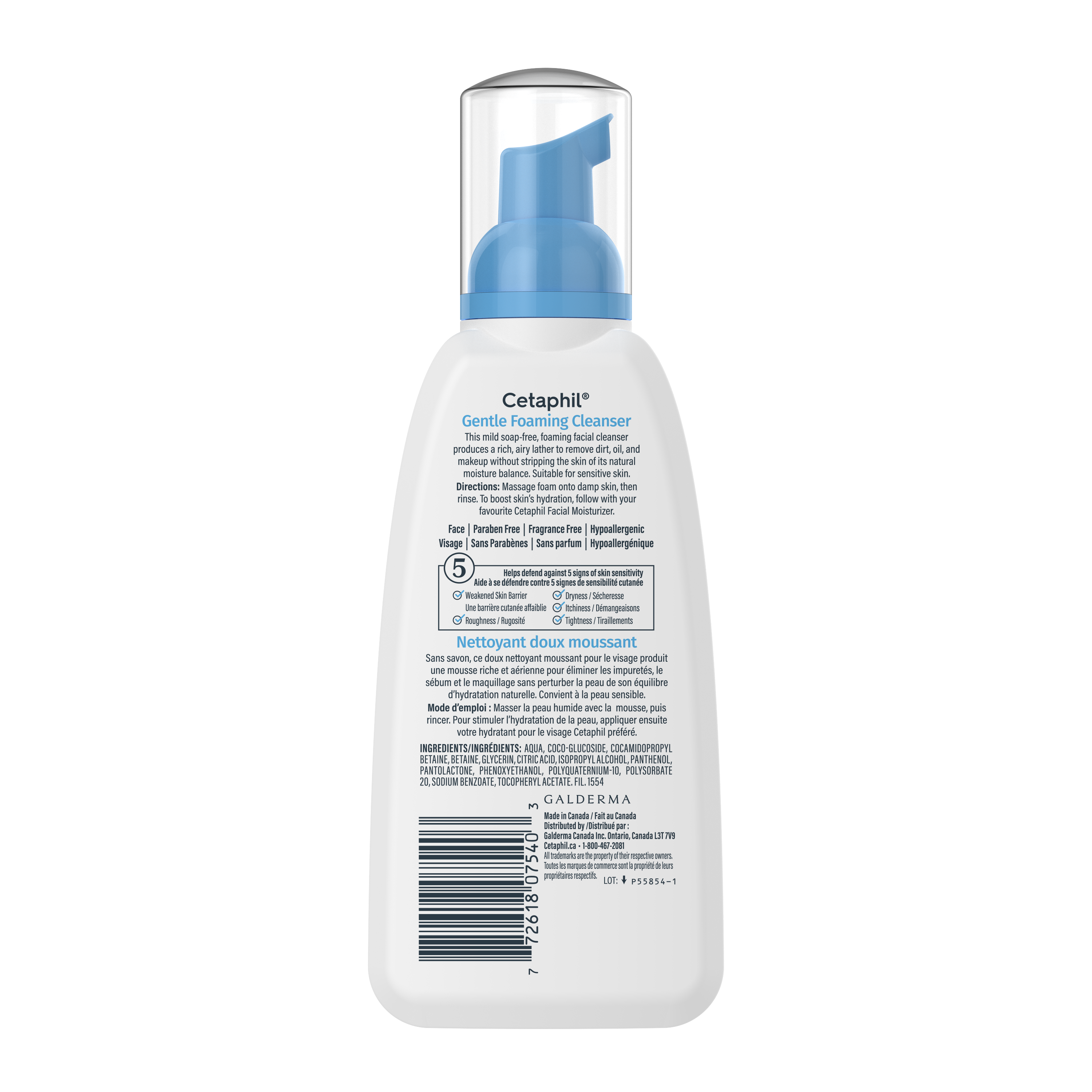 Nettoyant doux moussant