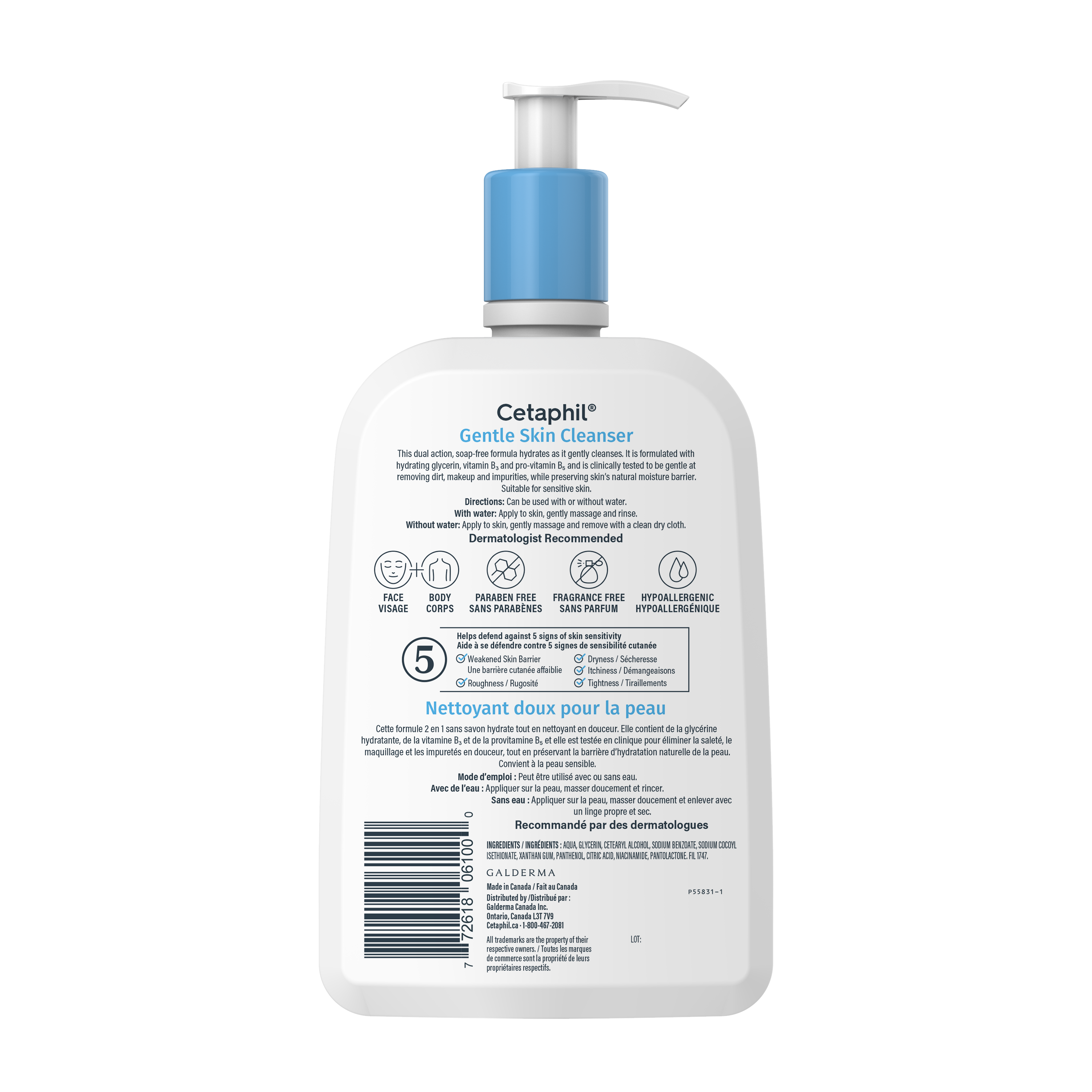 Nettoyant doux pour la peau